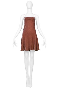 Rifat Ozbek Mauve Velvet Slip Dress