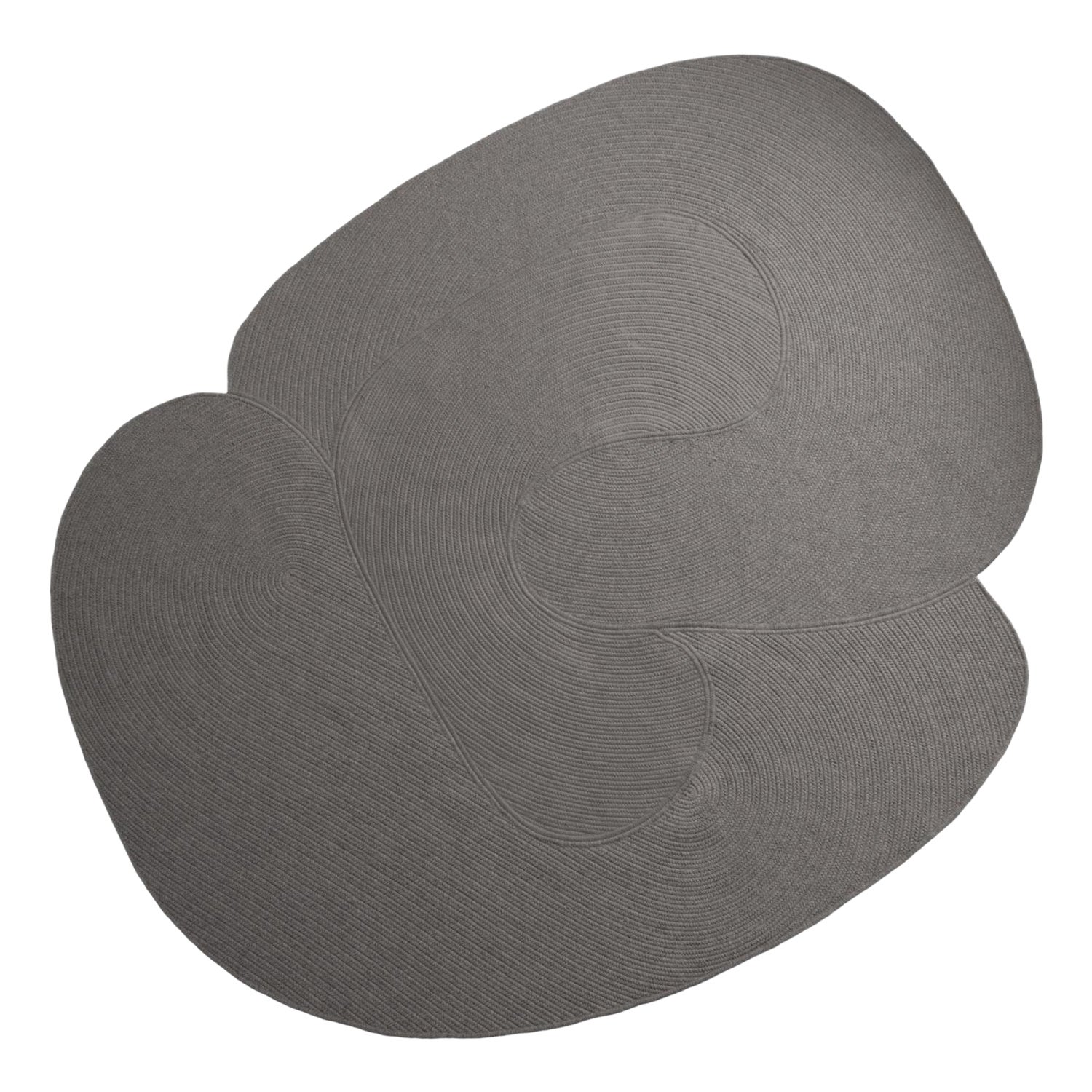 Riff Rug from Souda, 4x6 ft, Natural Wool, Dark Grey
