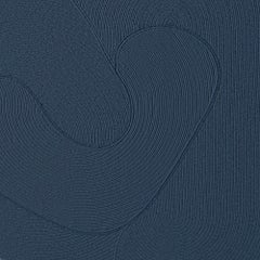 Riff Rug from Souda, 4x6 ft, Natural Wool, Medium Blue