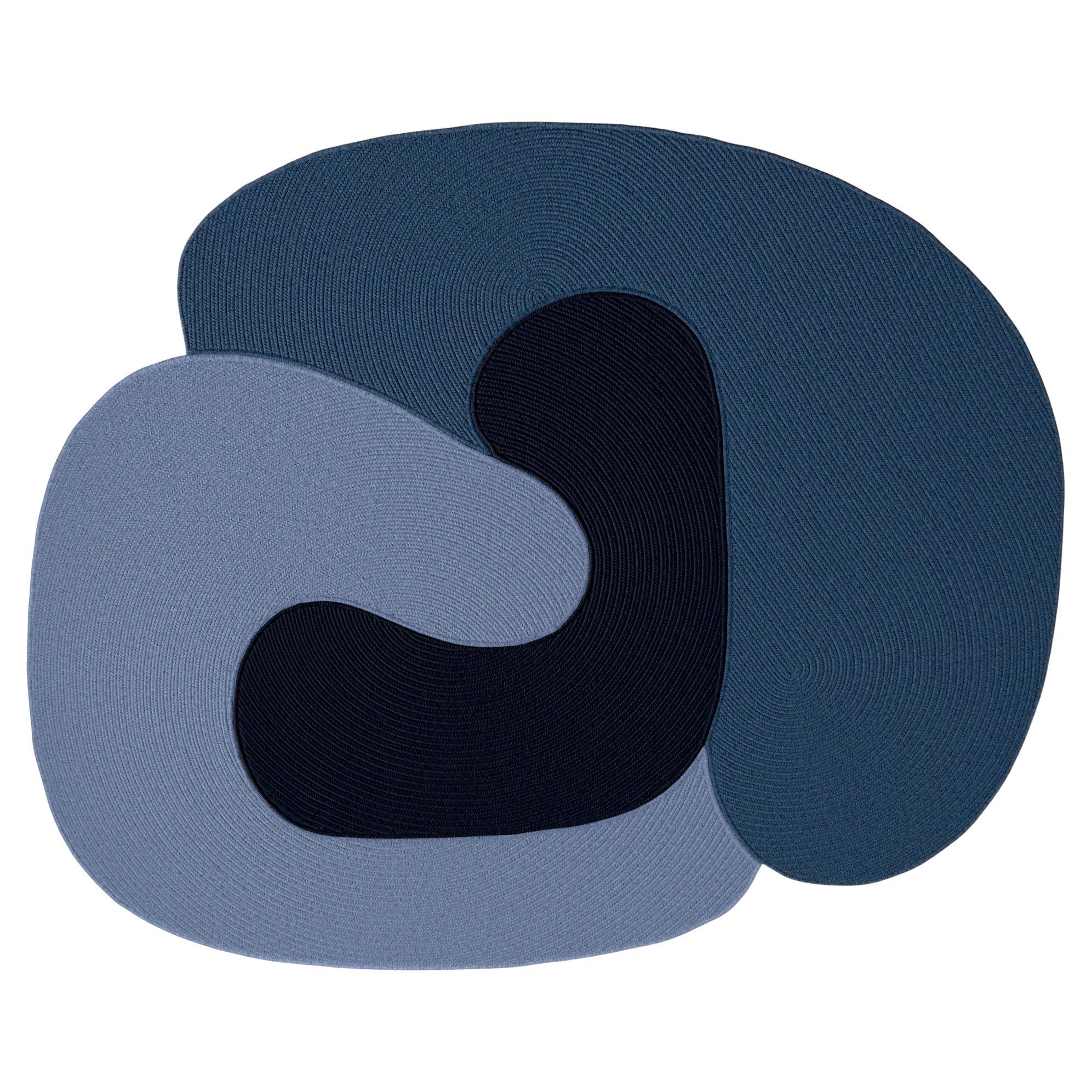 Riff Rug from Souda, 6x8 ft, Natural Wool, Multicolor B