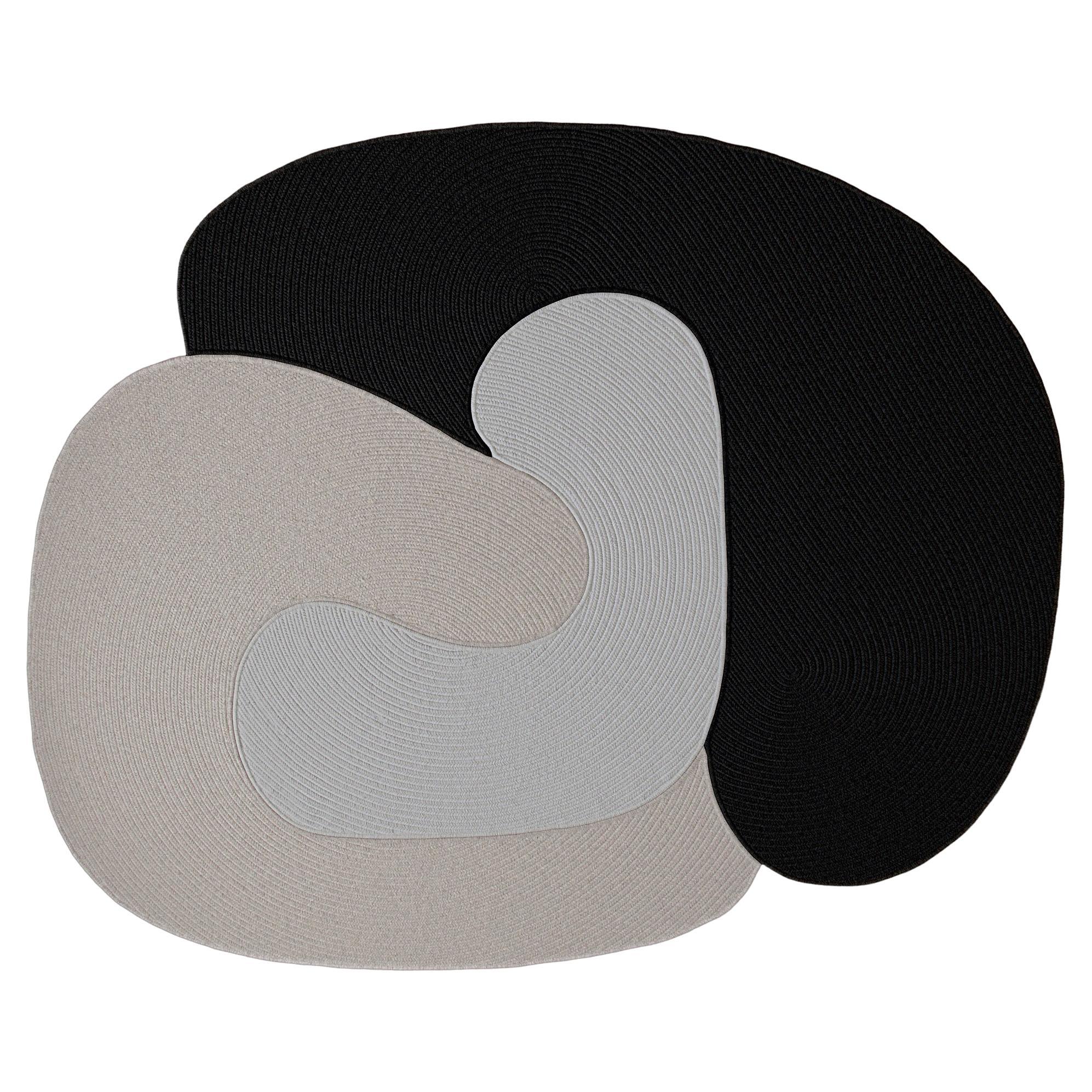 Riff Rug from Souda, 6x8 ft, Natural Wool, Multicolor E