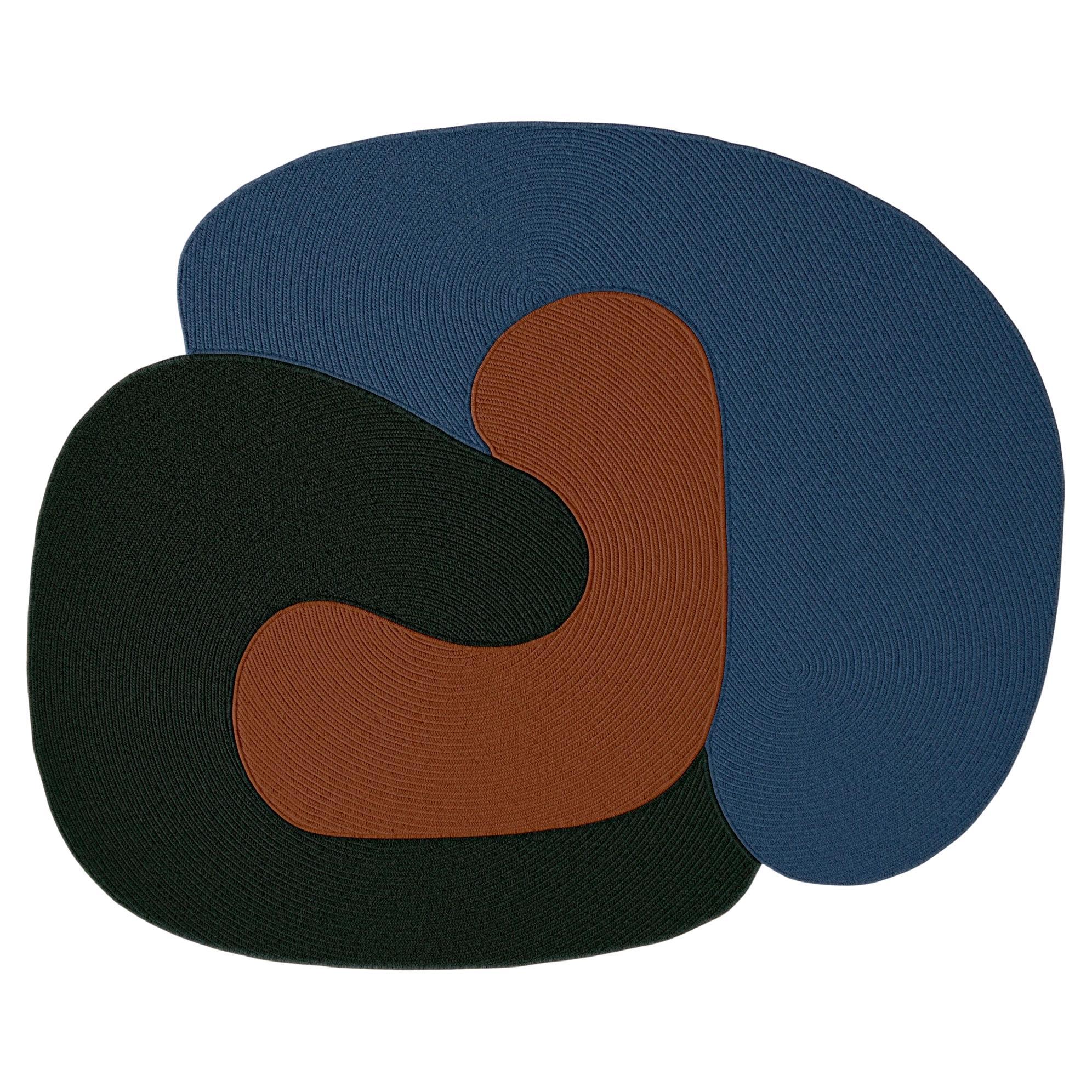 Riff Rug from Souda, 6x8 ft, Natural Wool, Multicolor F