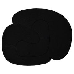 Tapis Riff de Souda, 9x12 pieds, laine naturelle, noir