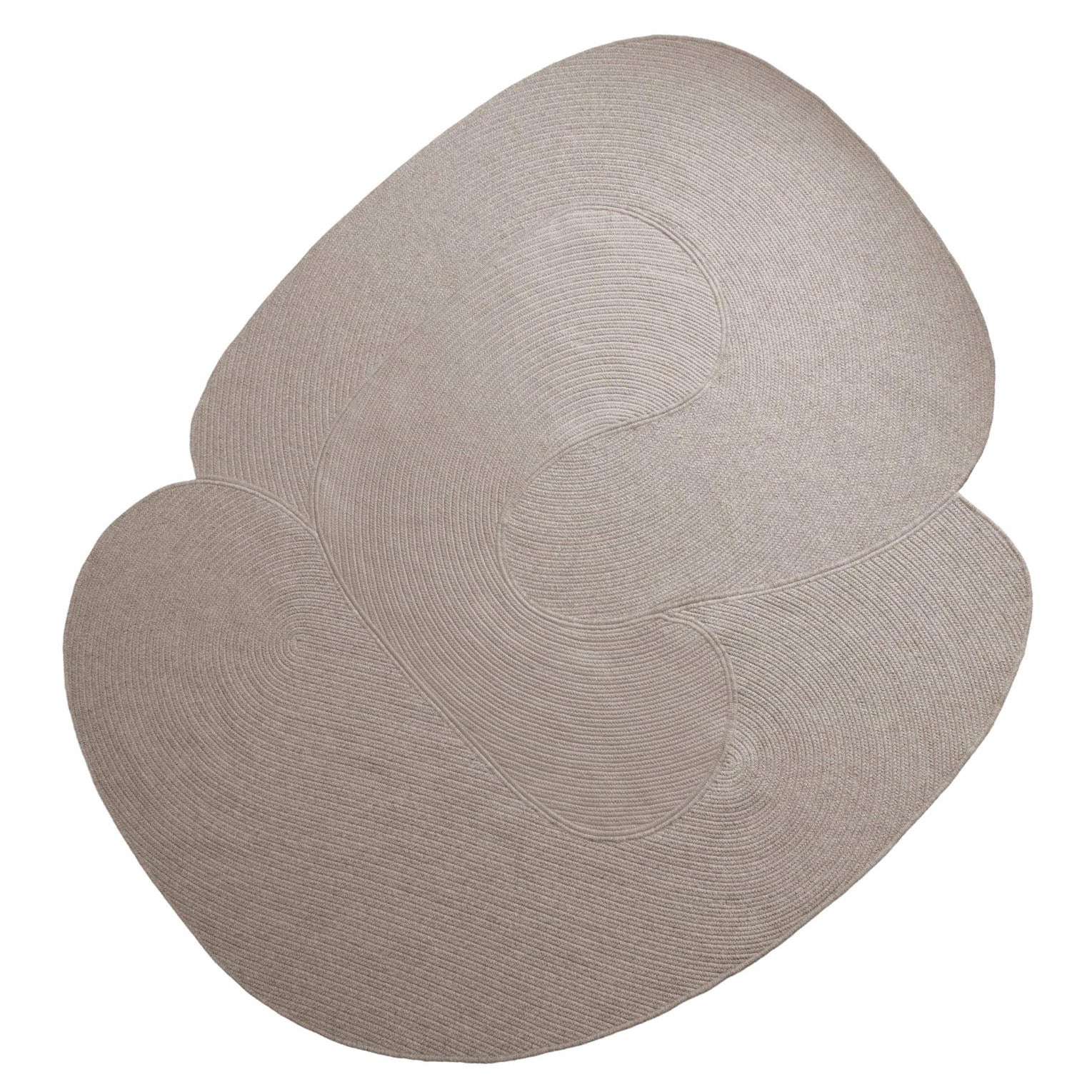 Alfombra Riff de Souda, Personalizable, 4x6 pies, Lana natural, Beige