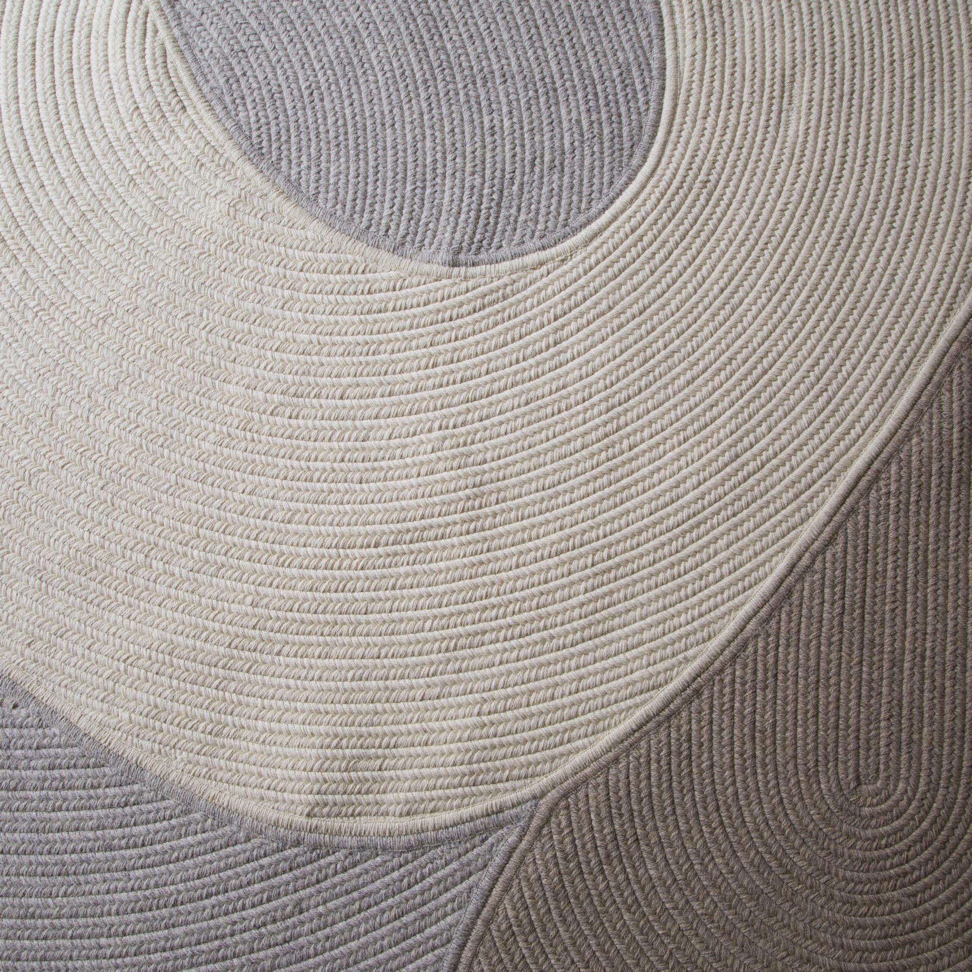 Laine Tapis Riff de Souda, 4x6 pieds, laine naturelle, gris clair en vente