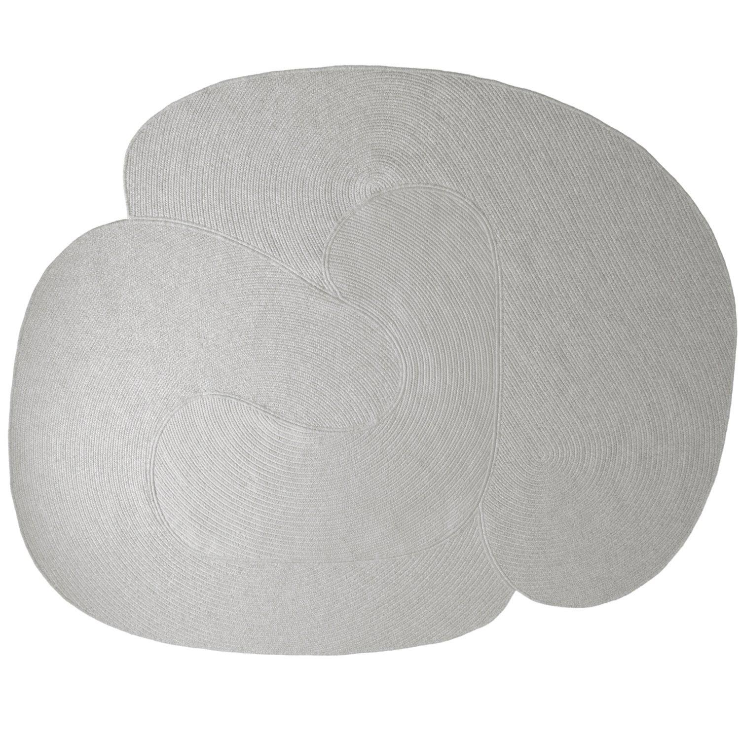 Riff Rug from Souda, Customizable, Medium, Natural Wool, Light Grey For