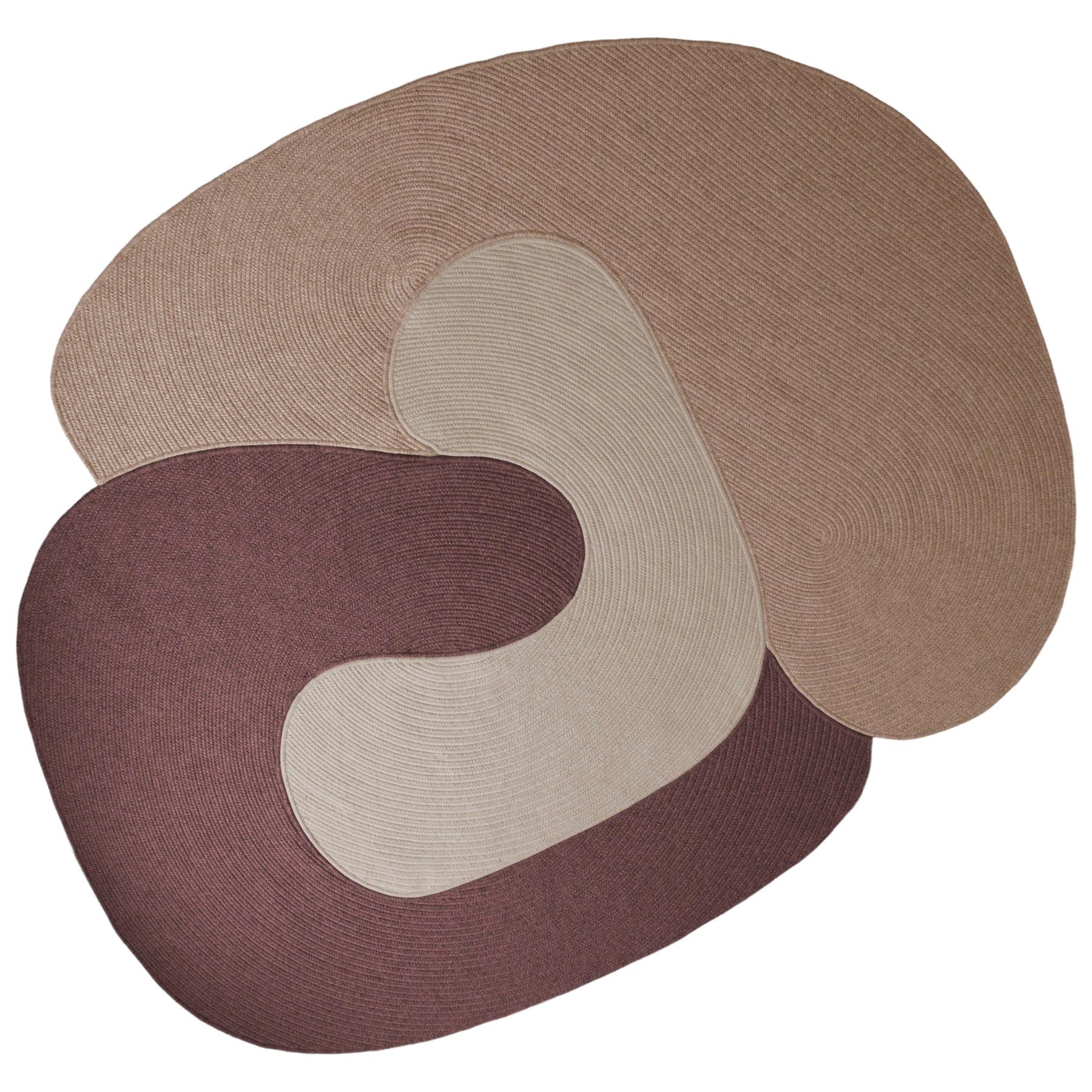 Round Colorful Crumpled Rug from Graffiti Collection by Paulo Kobylka