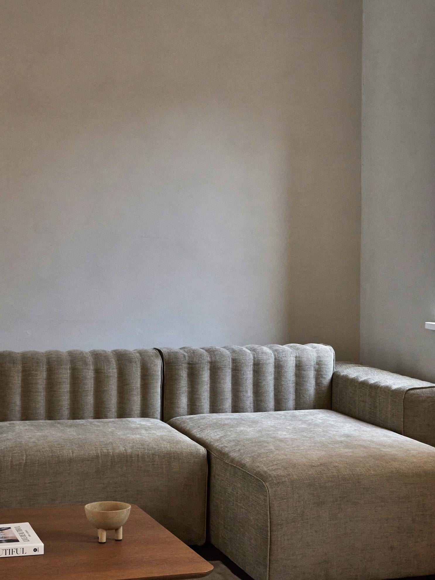 Scandinavian Modern 'Riff' Sofa by Norr11, Modular Sofa, Grey For Sale