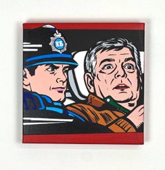 RiffBlast Pop Art British Royal Acryl auf Leinwand, signiert, 12x12 in