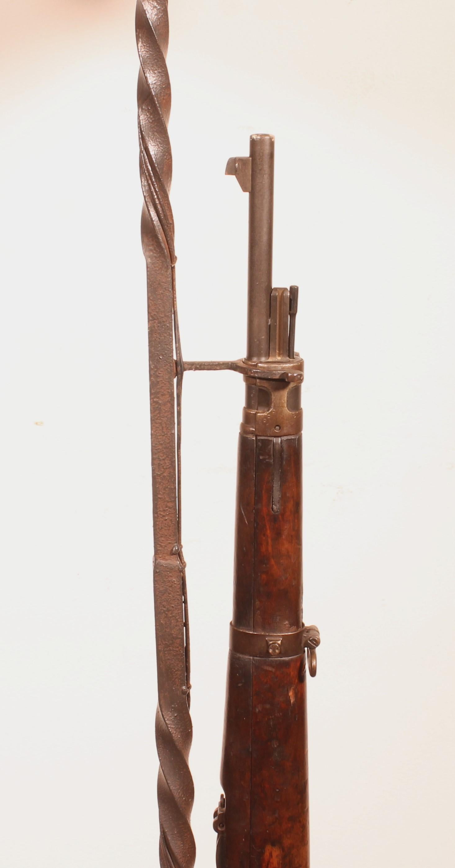 Aesthetic Movement Rifle Floor Lamp With Its Lampshade For Sale