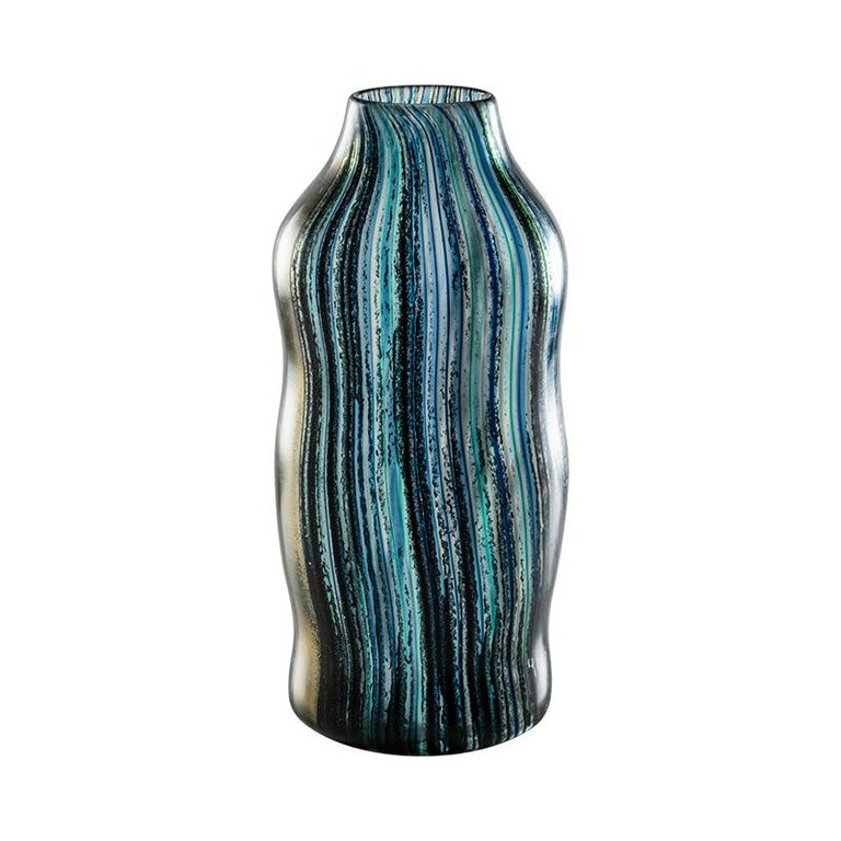 Riflessi Large Vase in Multicolor Glass by Michela Catta For Sale