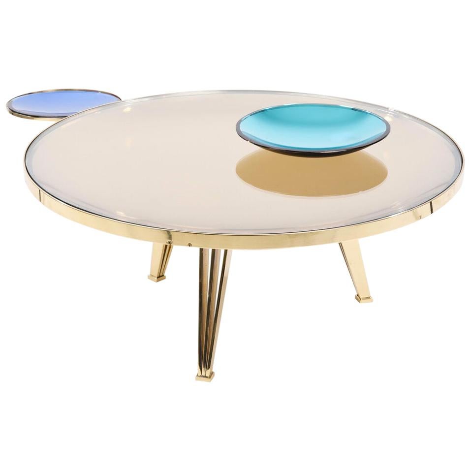 Yellow (POLISHED BRASS) Riflesso Coffee Table by form A
