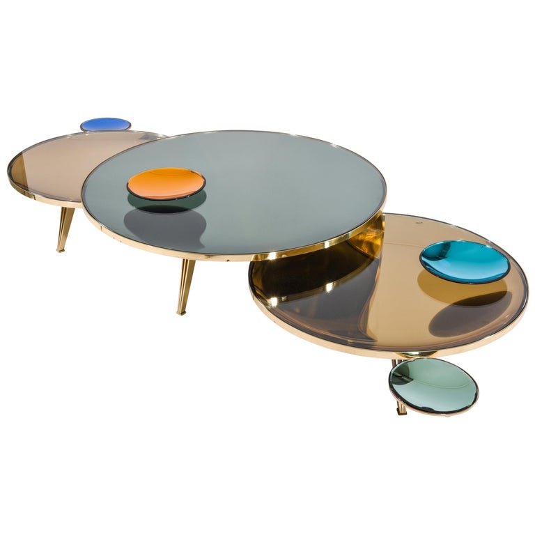 Riflesso Coffee Tables by form A-Set of Three For Sale
