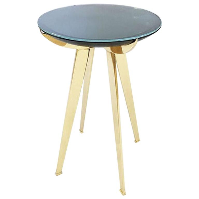 Yellow (POLISHED BRASS) Riflesso Side Table by form A