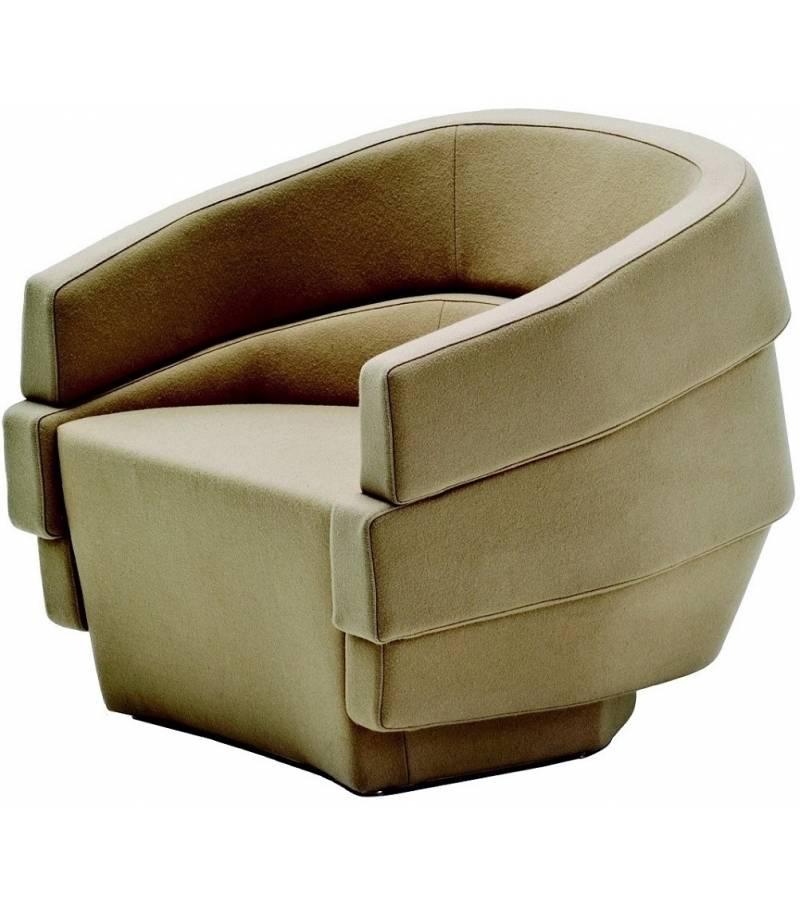Rift Large Armchair by Patricia Urquiola for Moroso in Fabric or Leather For Sale 6