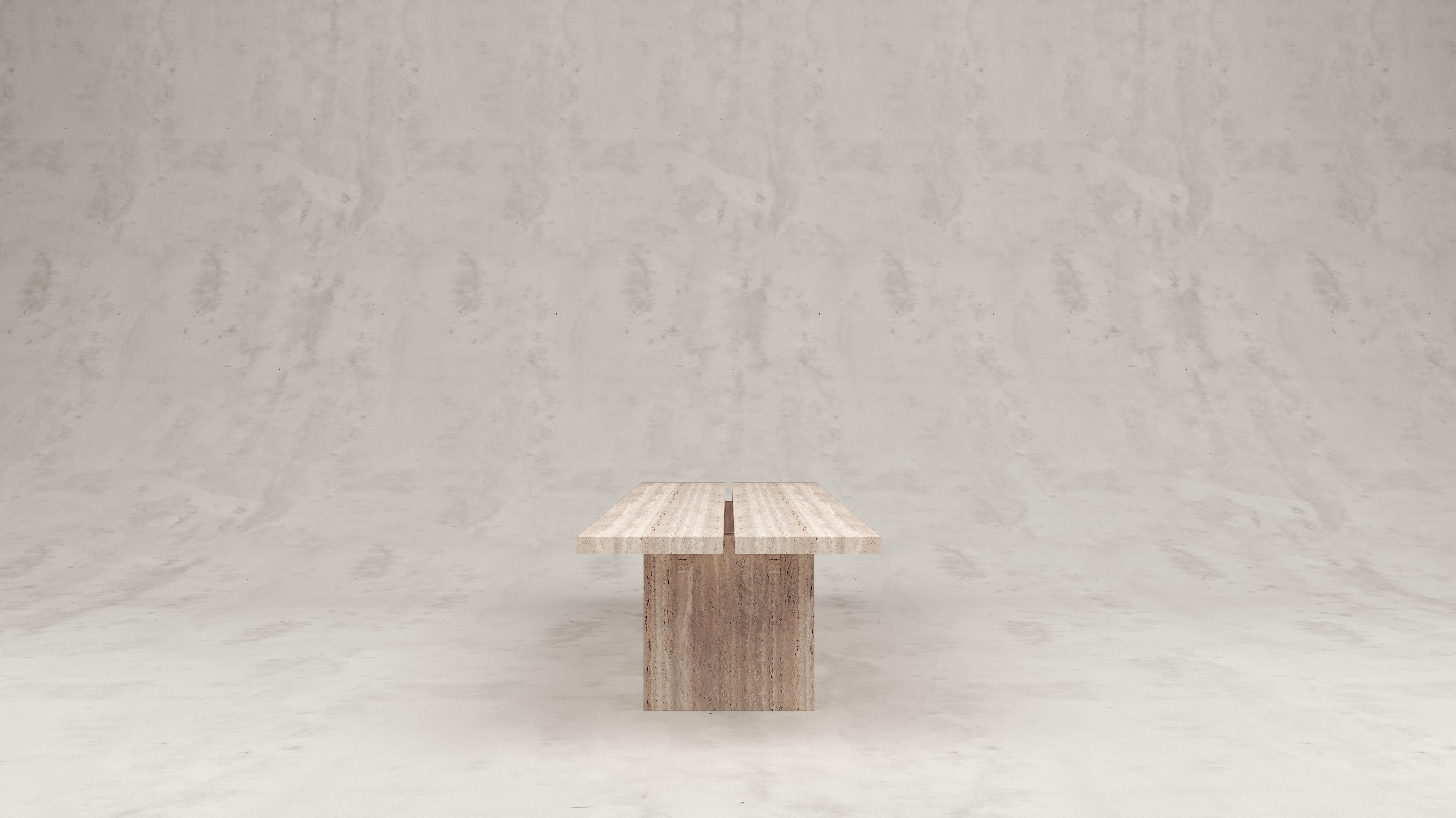 Rift Travertino Gririo Dining Table by Andy Kerstens For Sale 1