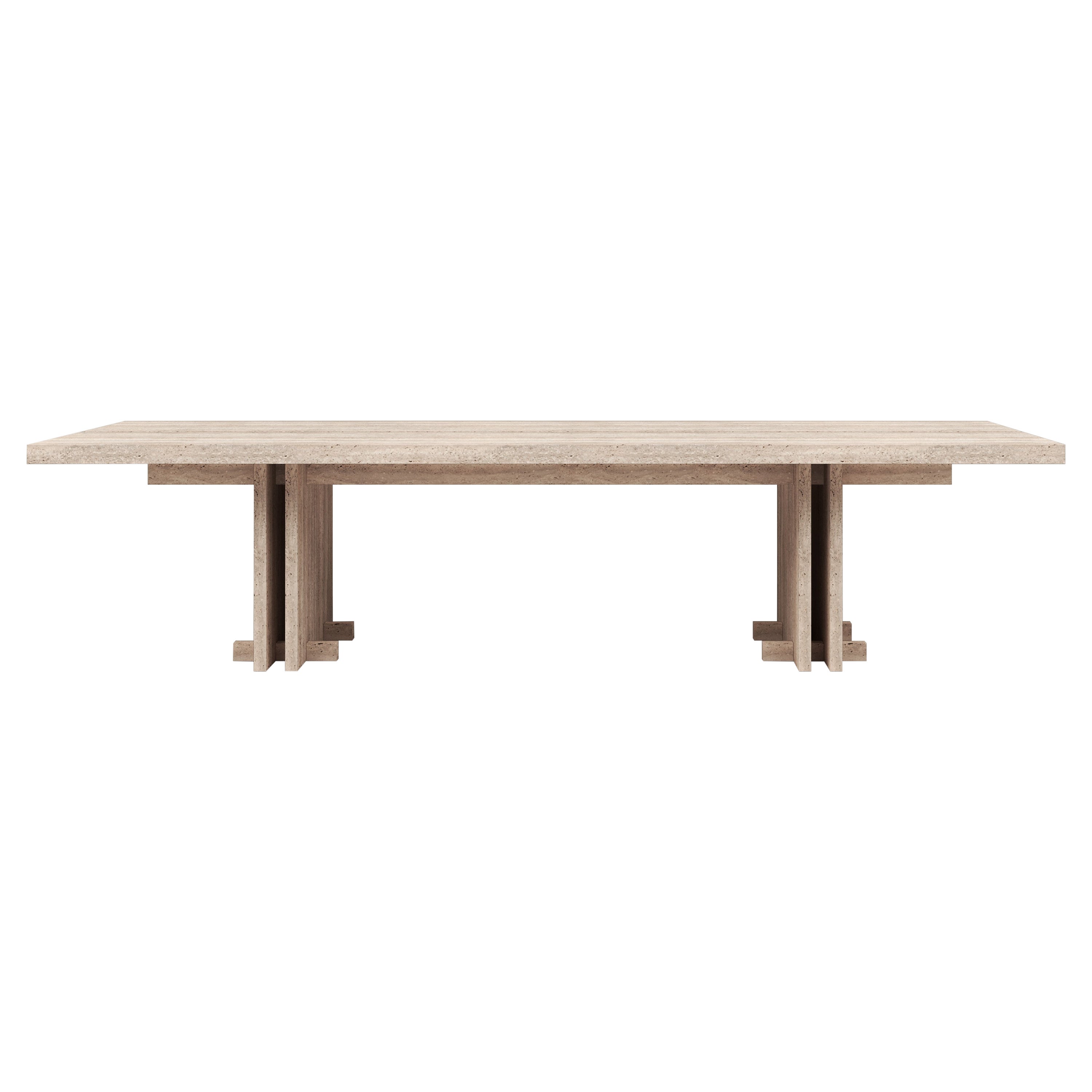 Rift Travertino Gririo Dining Table by Andy Kerstens For Sale