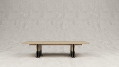Rift Wood and Metal Dining Table by Andy Kerstens