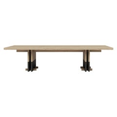 Mesa de comedor de madera y metal Rift de Andy Kerstens
