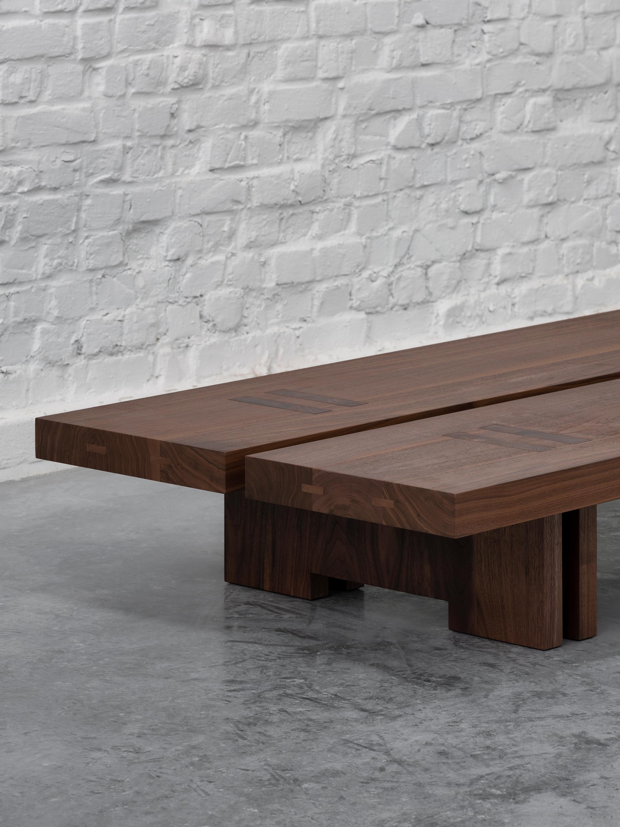 Belgian Rift Wood Coffee Table by Andy Kerstens For Sale