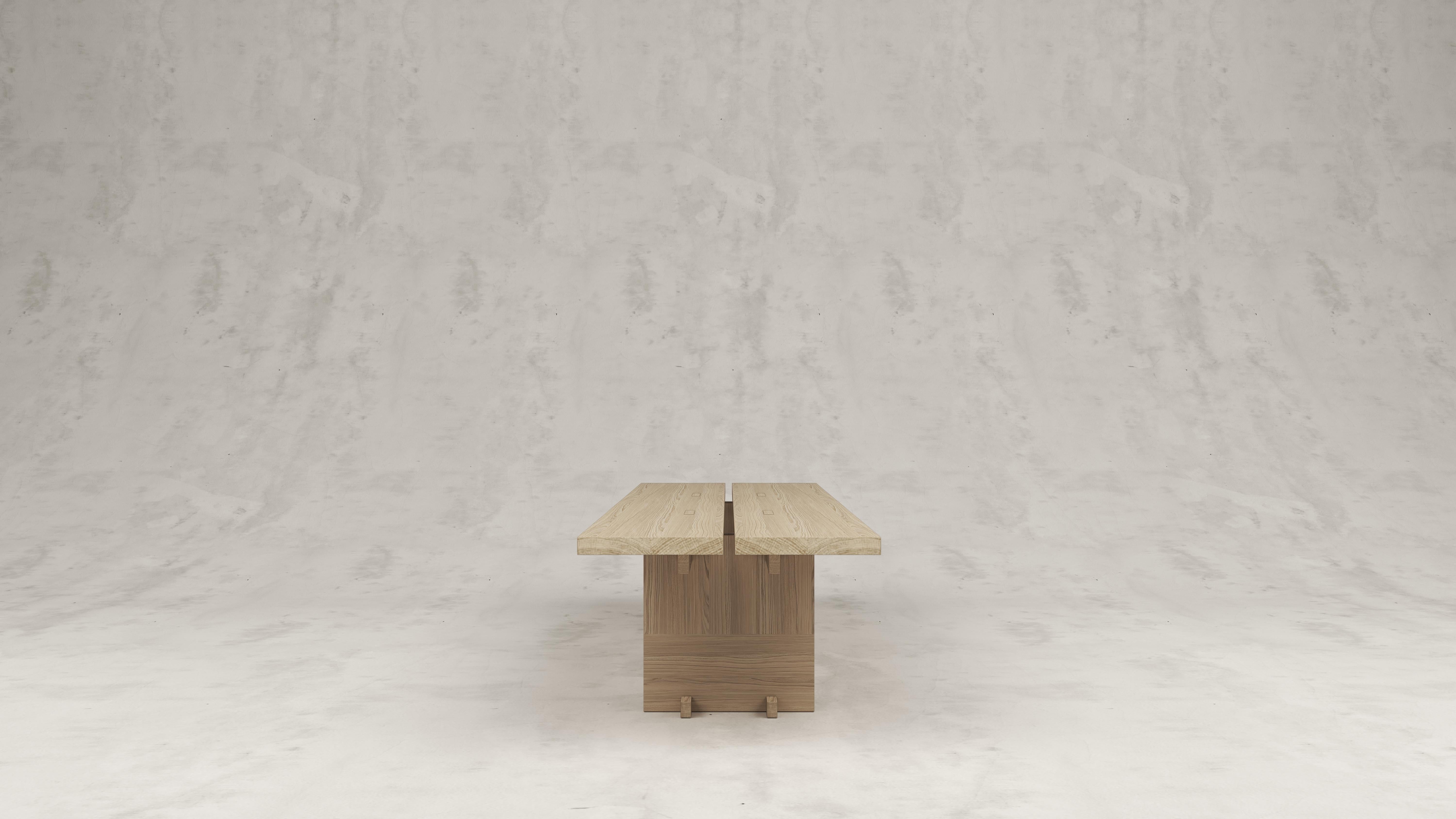 Belgian Rift Wood Grain Dining Table by Andy Kerstens For Sale