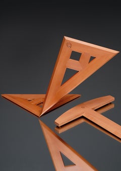 Riga a T Squadretta 30/60 & Squadretta 45 Wooden Ruler Set by Bottega Ghianda