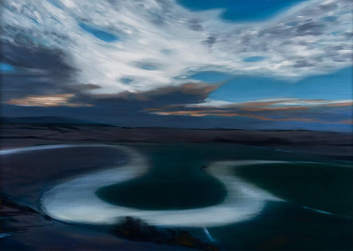Riga Forbes Landscape Painting - Cuckmere Dawn