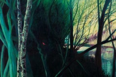 Holly Grove Shelters the Nightingale -  landscape, impressionism, fauvism