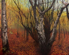 Sentinel Birken schützen das große Kupfer -  Landschaft, Impressionismus, Fauvismus, Fauvismus