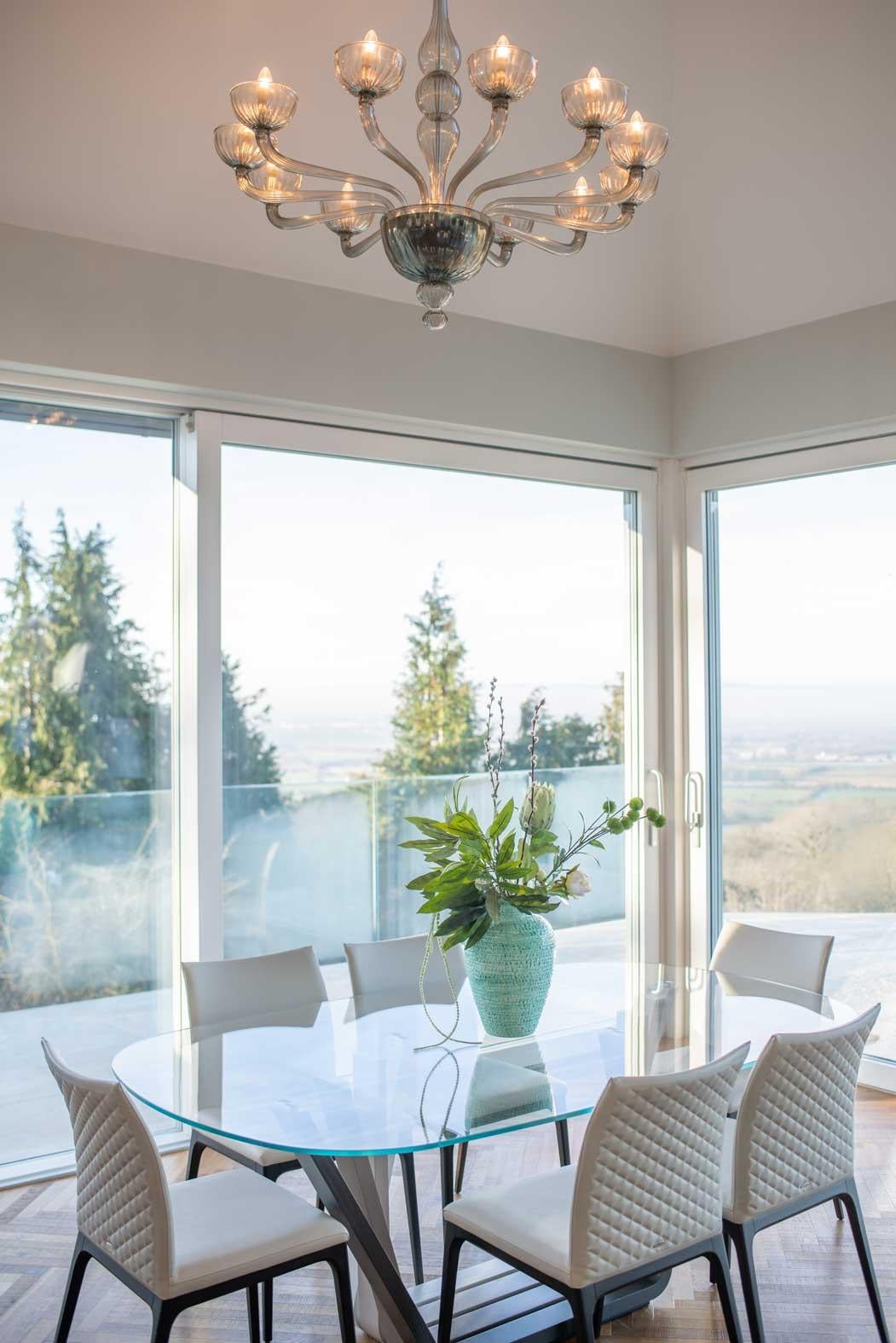 Lampadario Rigadin 12 bracci in vetro di Murano grigio chiaro Edgar di Multiforme in vendita 1
