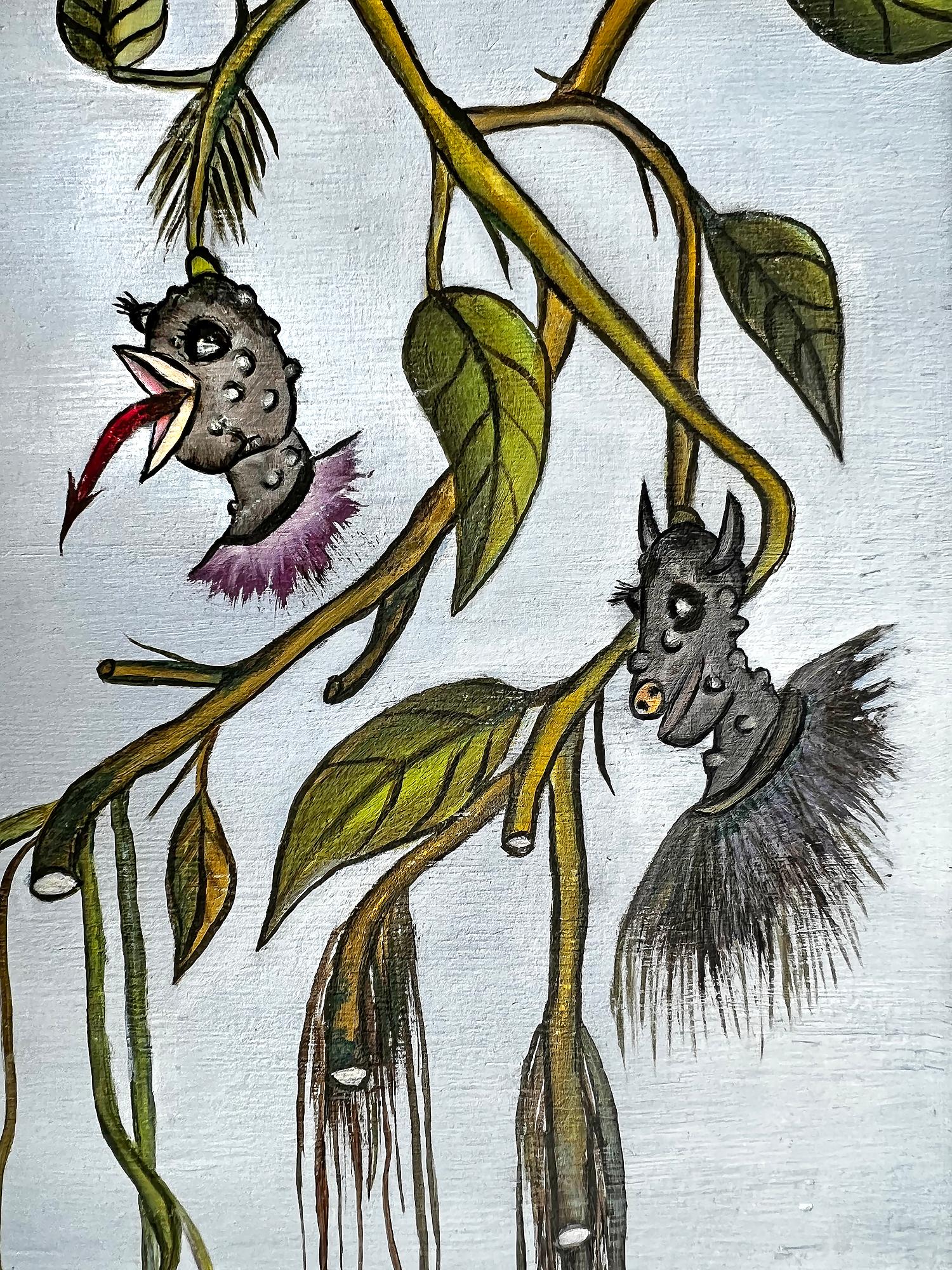 Il diavolo emerge dal tamburo voodoo surrealista  - Senza titolo (Diable) in vendita 2
