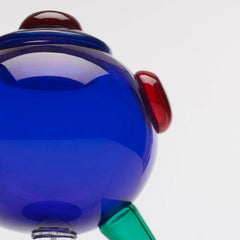 RIGEL Glass Vase by Marco Zanini, Hand-Blown Murano Glass, Memphis 1982