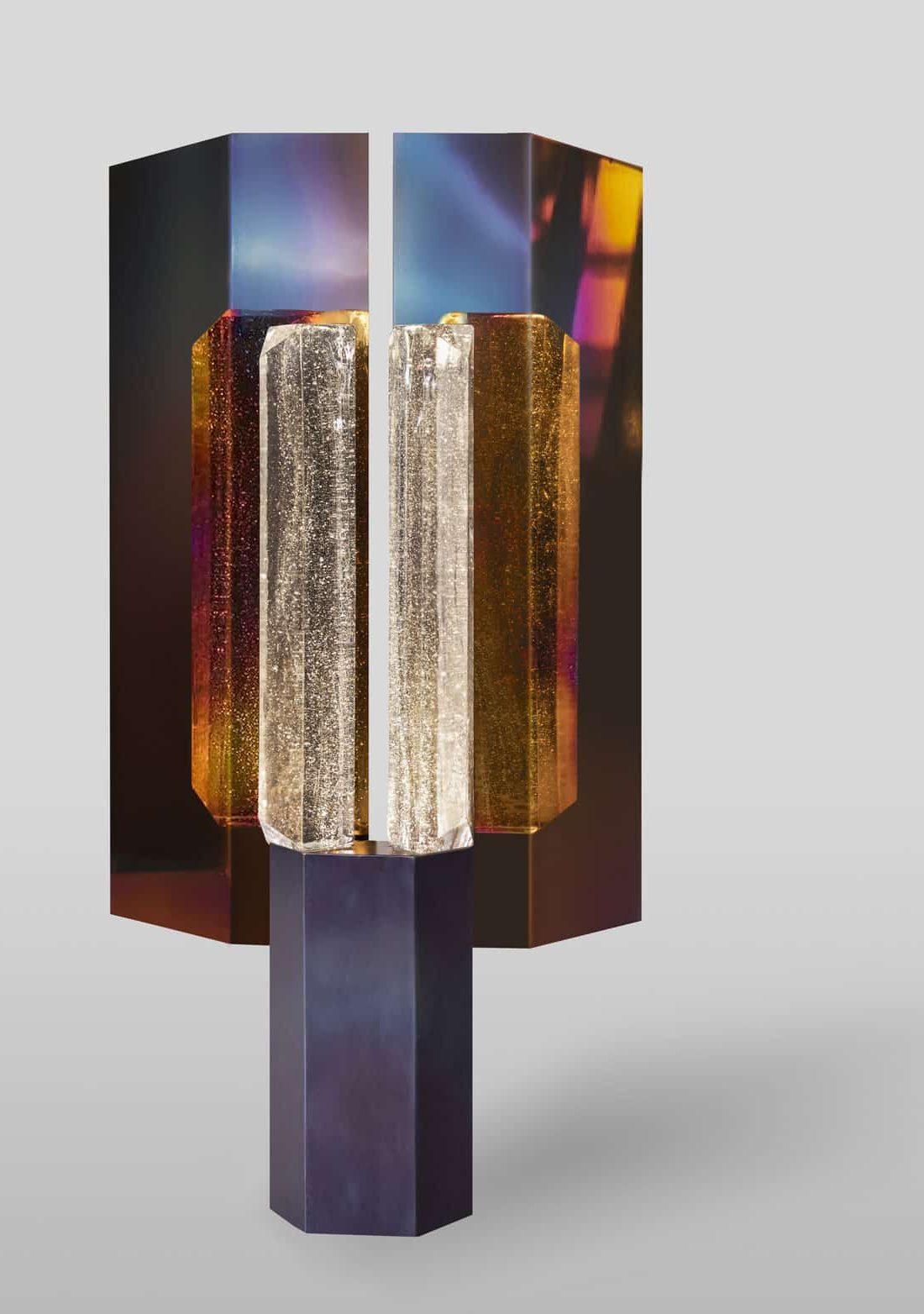 Rigel Grande Table Lamp by SB26
Limited Edition
Dimensions: L 42 x W 12 x H 85 cm
Materials: Steel, Glass. 

The Grande Rigel, in the limited edition, is an enlarged version of the Rigel lamp. Still a table lamp, it commands a significant scenic