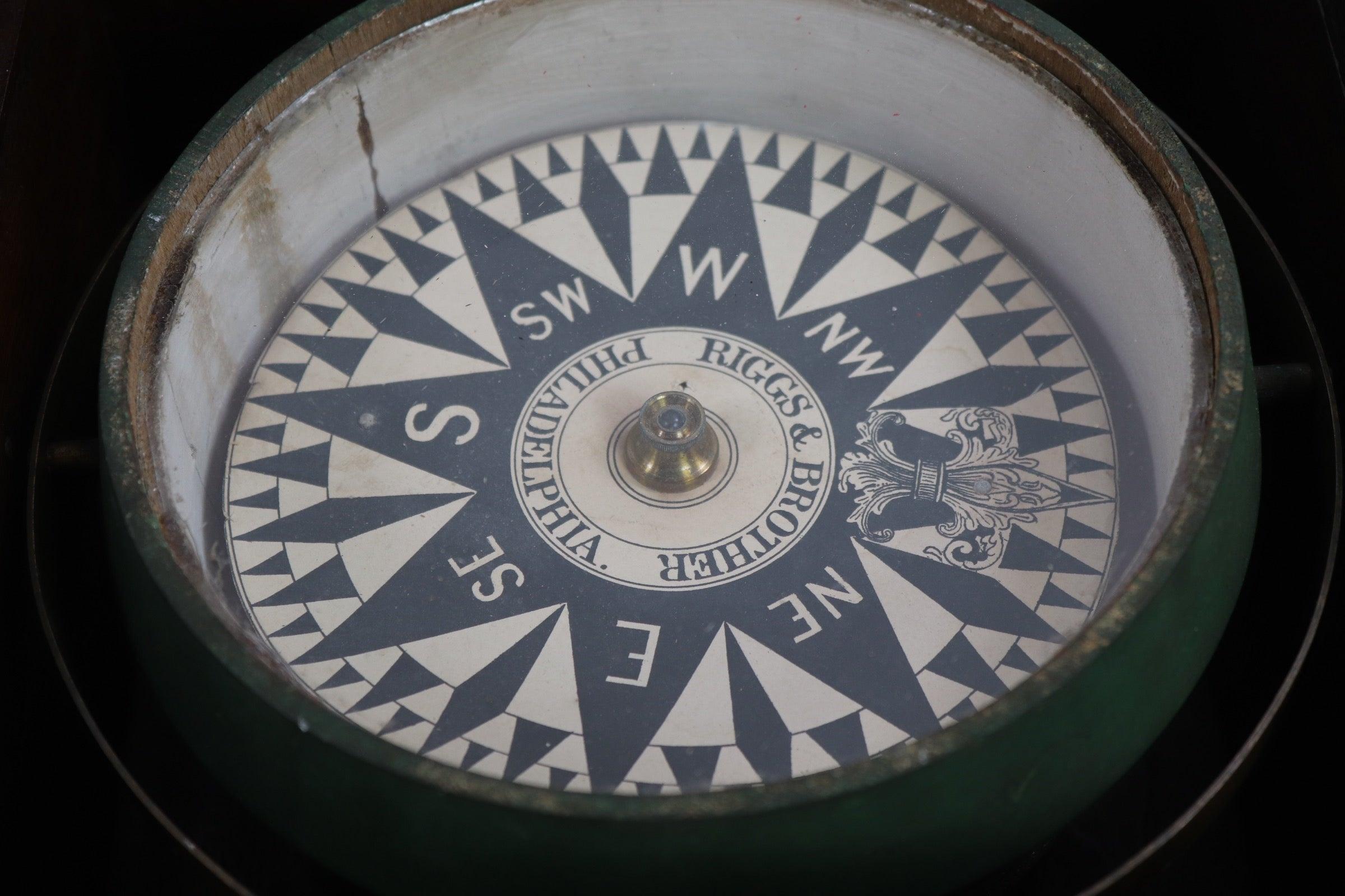 Mid-19th Century Riggs and Brothers of Philadelphia Compass
