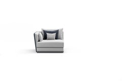 Right/Left Arm Single Geometric Modular Sofa Settee Velvet