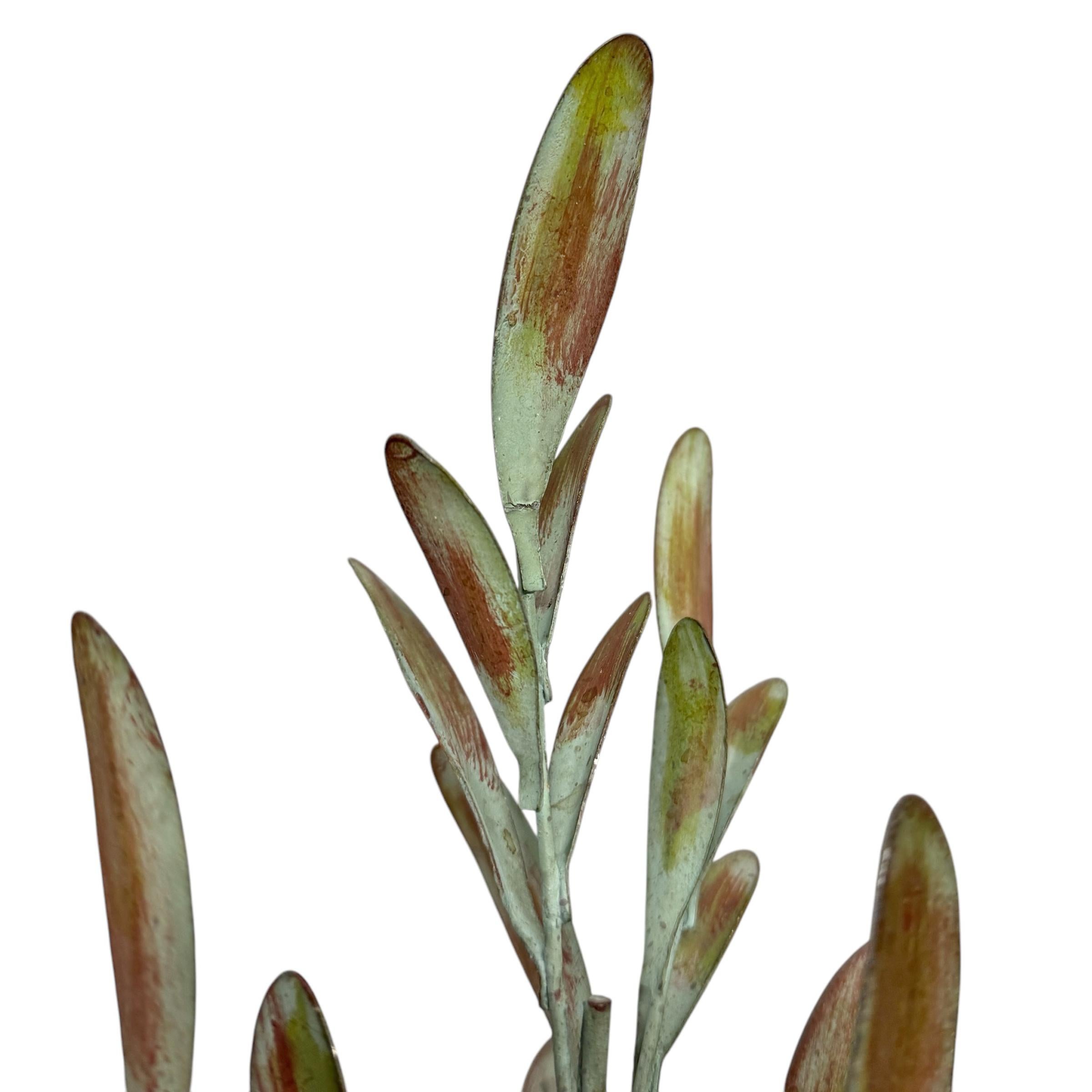 Contemporary RIGHT  PROPER Designed Tole Olive Topiary For Sale