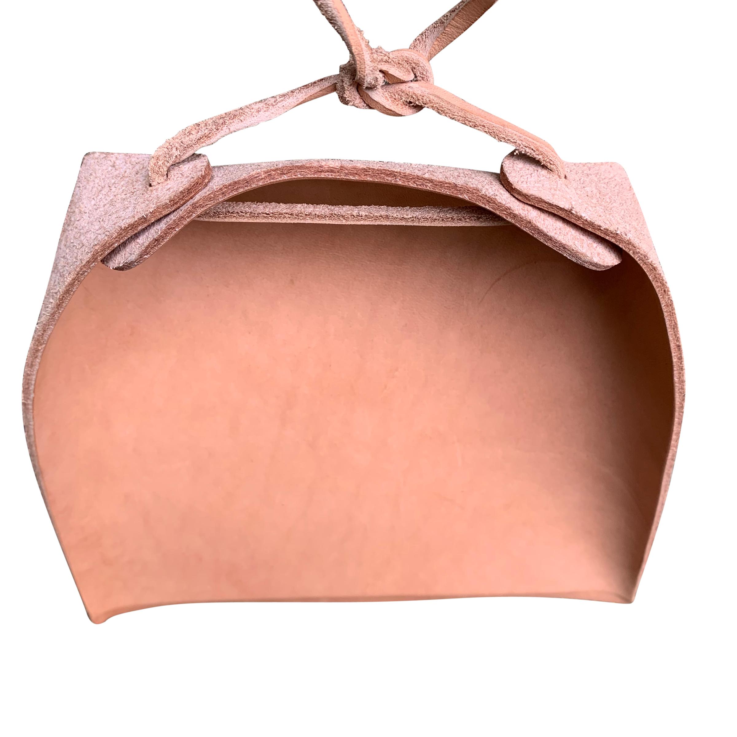 Modern Right Proper Handmade Natural Leather Dust Pan