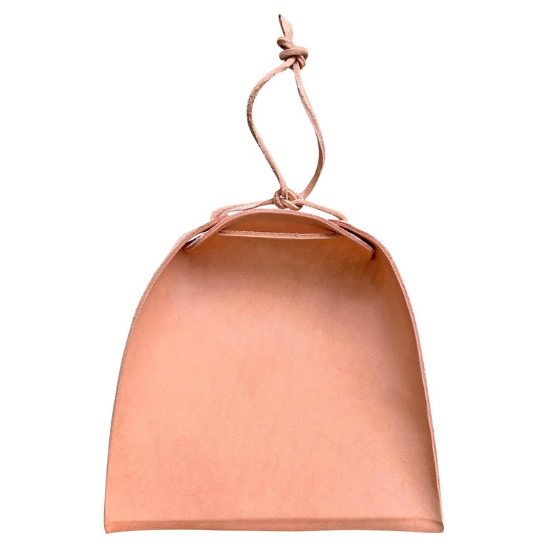 Right Proper Handmade Natural Leather Dust Pan For Sale at 1stDibs