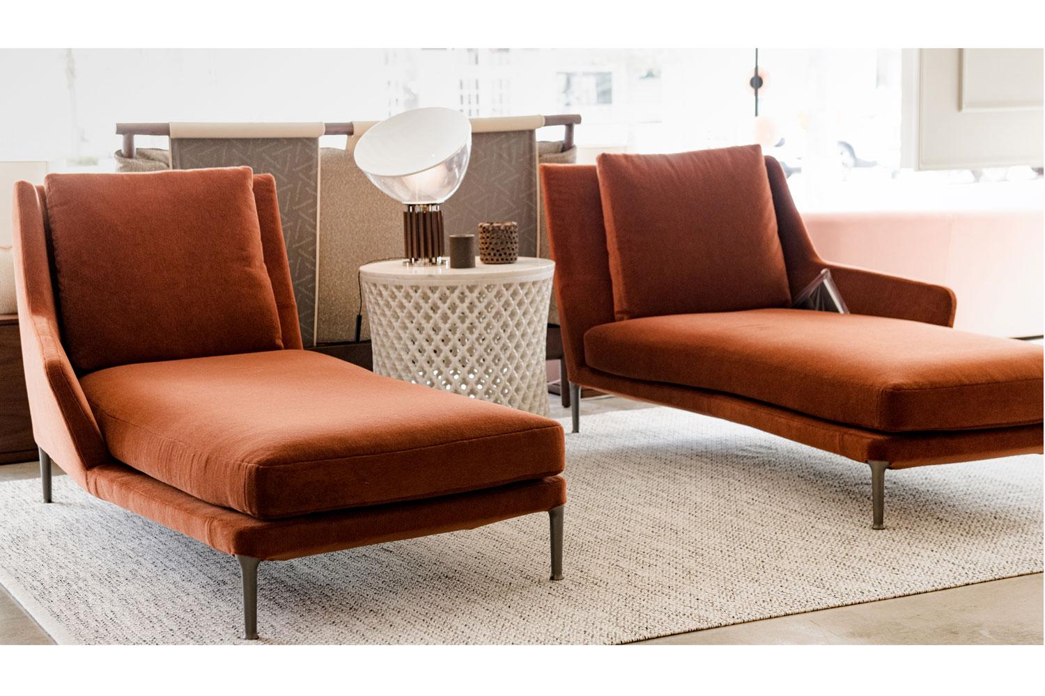 Rust colored clearance chaise lounge