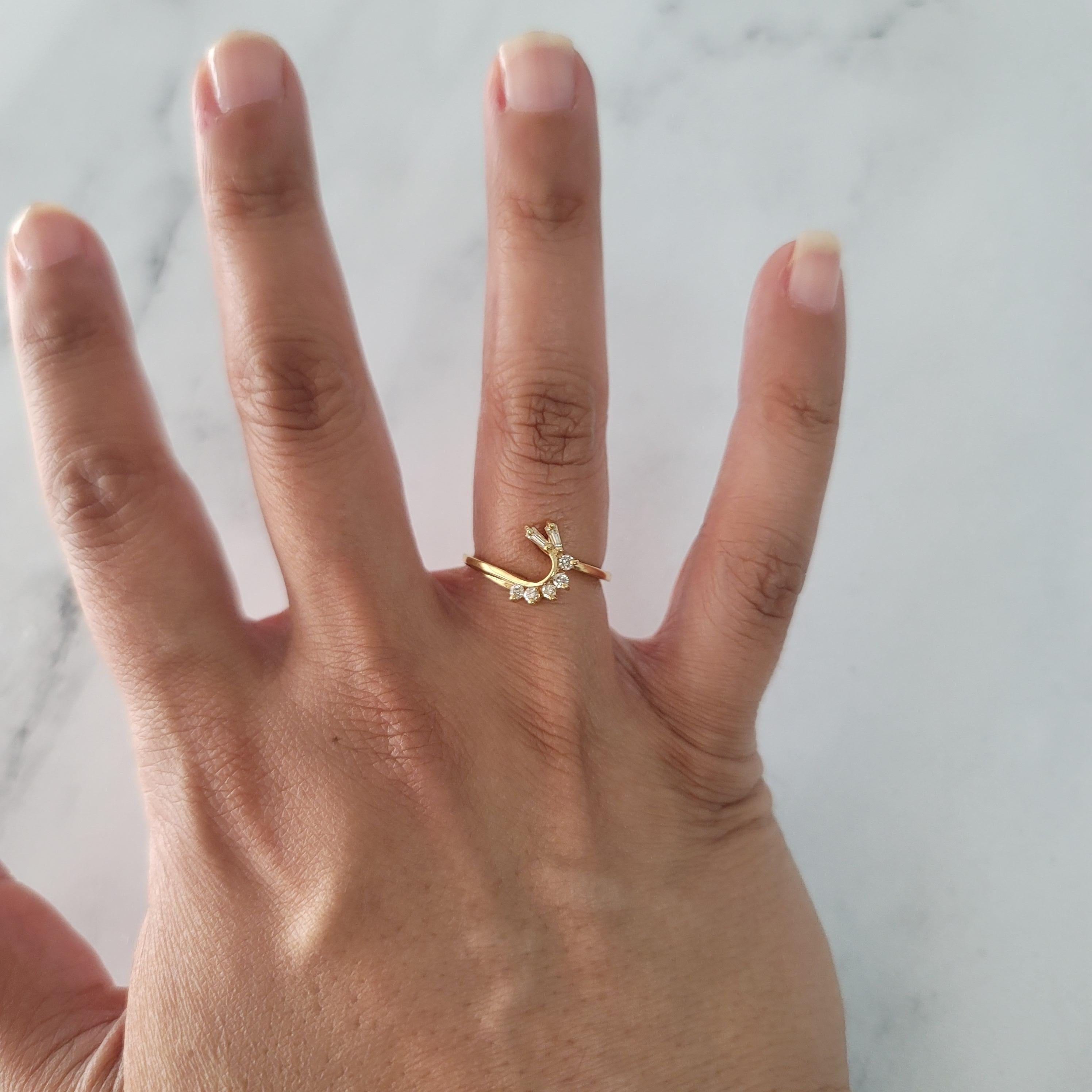 ♥ Ring Summary ♥

Main Stone: Diamond
Approx. Carat Weight: .20cttw
Diamond Clarity: SI1
Diamond Color: H/I
Band Material: 14k Yellow Gold
Dimension Height: 11mm
Gap Measurement: 4mm
Stone Cut: Round
