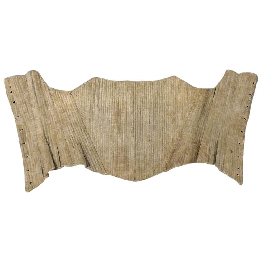 Rigid 18th Century Whale Boned Linen Bodice Circa 1730