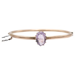 Rigid-Armband mit ovalem Amethyst