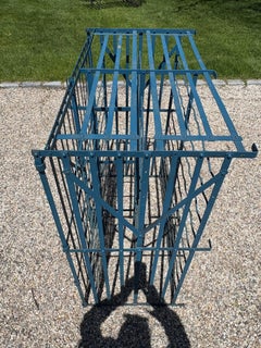 Rigidex French Industrial 1930s Wine Rack for 200 Bottles in Original Blue Paint