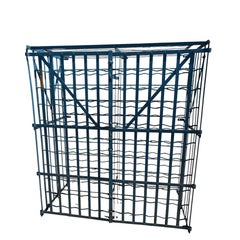Rigidex French Industrial 1930s Wine Rack for 200 Bottles in Original Blue Paint