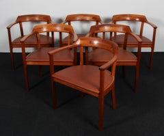 Rigmor Andersen og Annelise Bjørner. Set of six mahogany armchairs, model ‘KA’