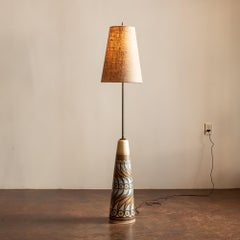 Rigmor Nielsen Hand-Painted Floor Lamp, Søholm, Denmark, 1960s