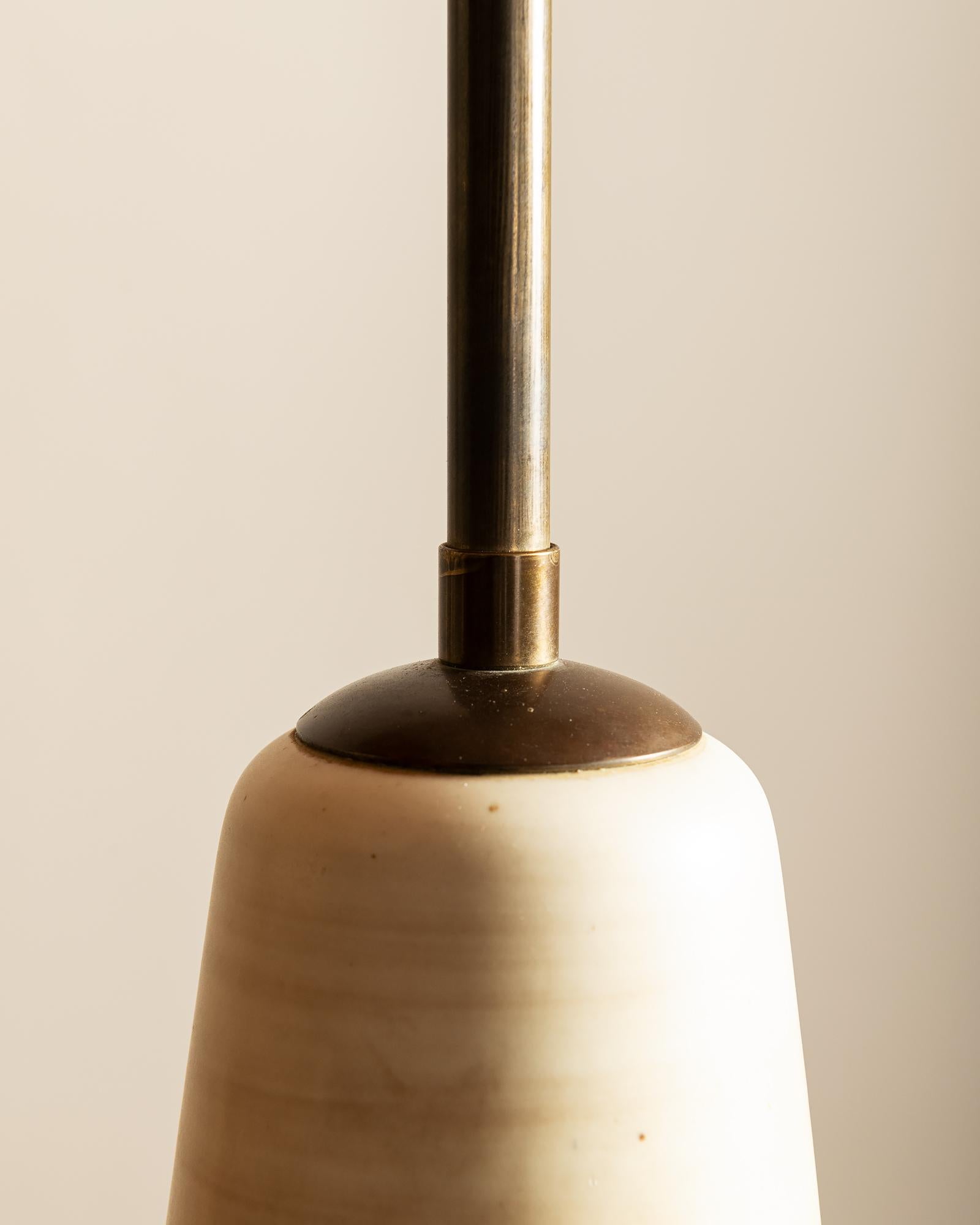 Mid-20th Century Rigmor Nielsen Hand-Painted Floor Lamp, Søholm, Denmark, 1960s