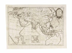 Carte Pour Servir a l'Histoire Philosophique.. - Etching by Rigobert Bonne- 1780
