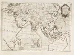 Carte Pour Servir a l'Histoire Philosophique.. - Etching by Rigobert Bonne- 1780