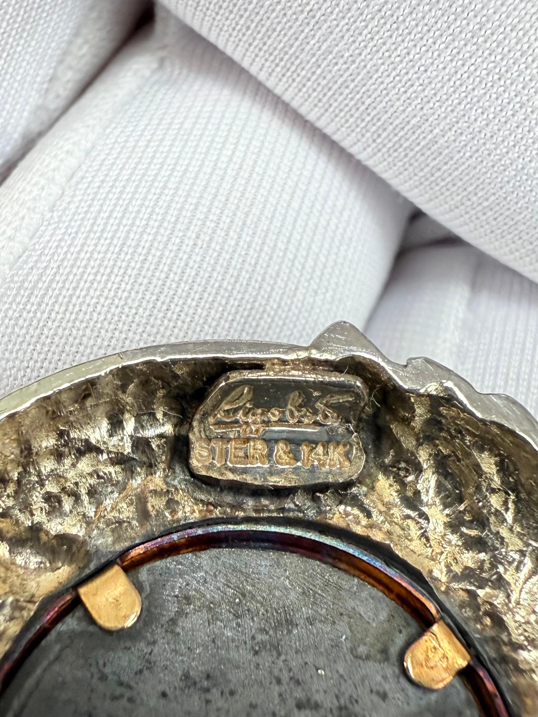 Rigoberto Coin Replica Silver And Gold Slide Pendant Necklace For Sale 5